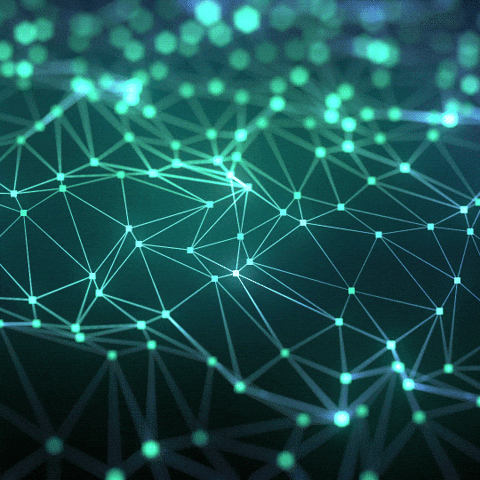 Red de datos conectados en movimiento